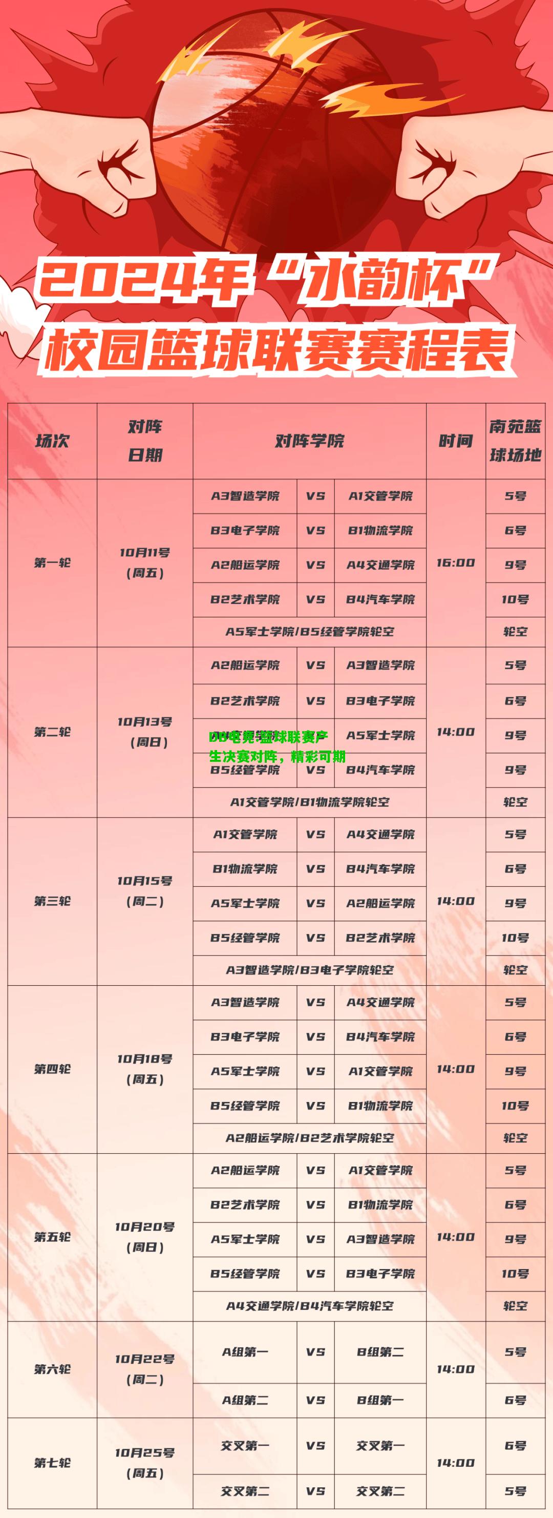 DB电竞:篮球联赛产生决赛对阵，精彩可期